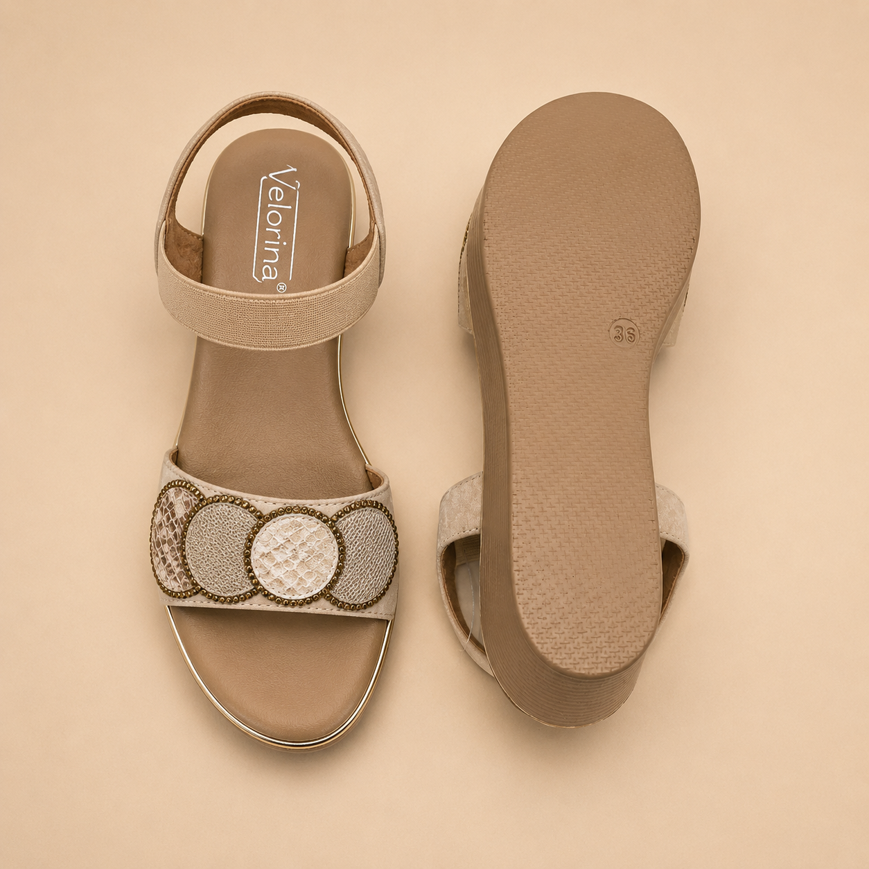 Velorina Women’s Premium Wedge Heel Sandals – Stylish Comfort Sandals for Party & Casual Wear