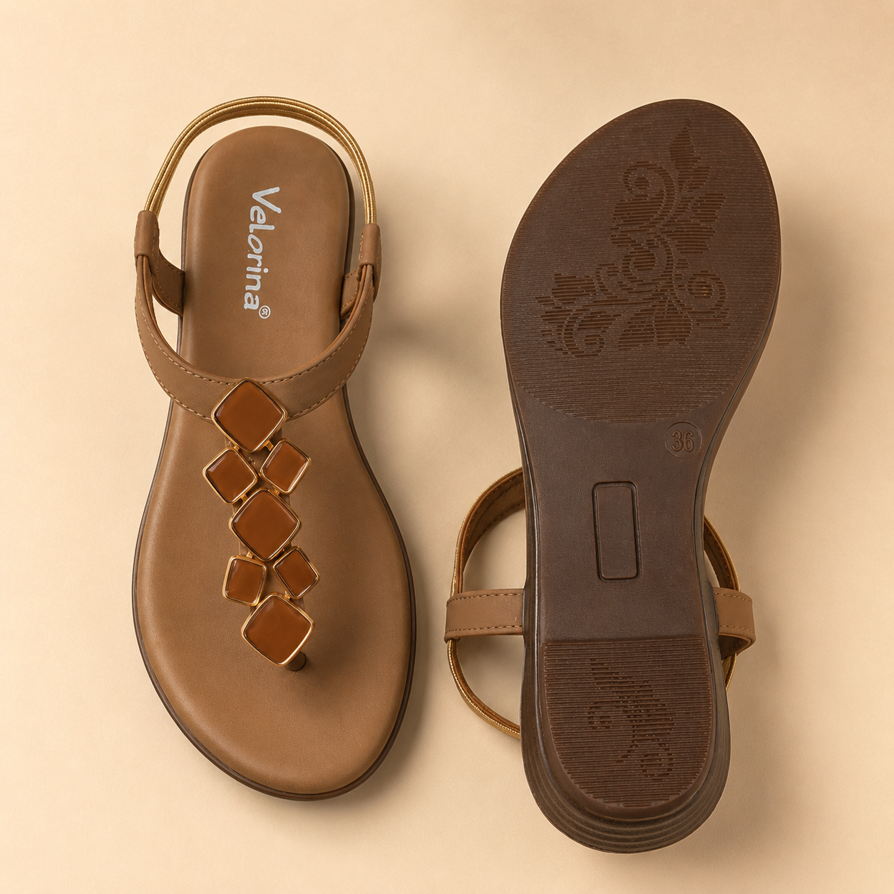 Velorina Women’s Stylish Flat Sandals – Elegant Casual & Everyday Wear Footwear