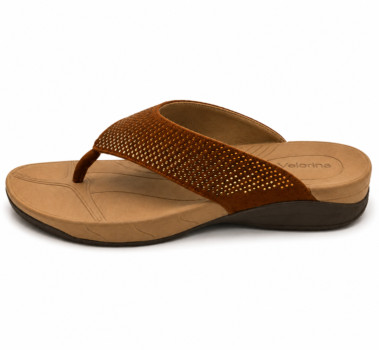 Velorina Women’s Embellished Toe Ring Flats – Stylish Casual Sandals