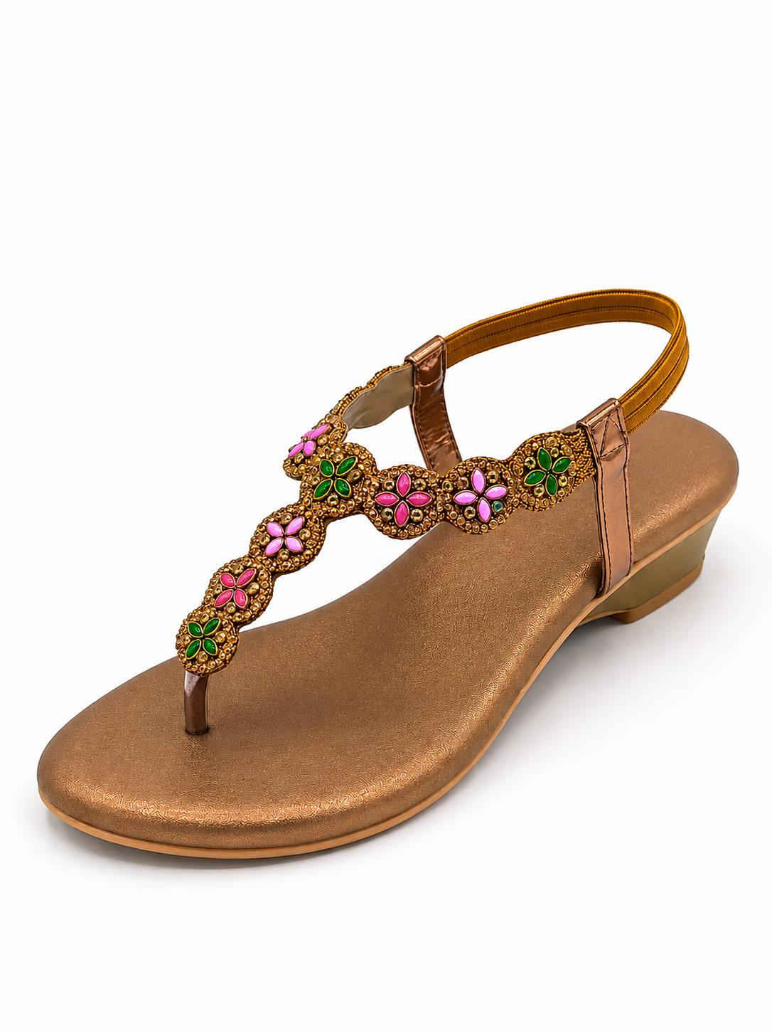 Velorina Women’s Embellished Toe Ring Flats – Elegant Casual Sandals