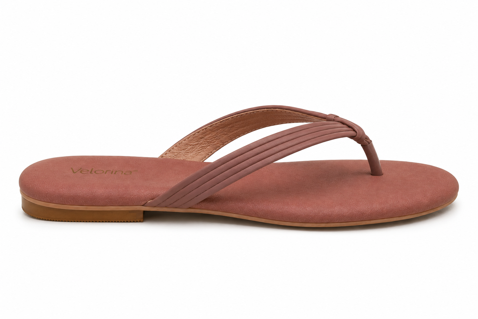 Velorina Women’s Blush Pink Flat Toe-Ring Sandals