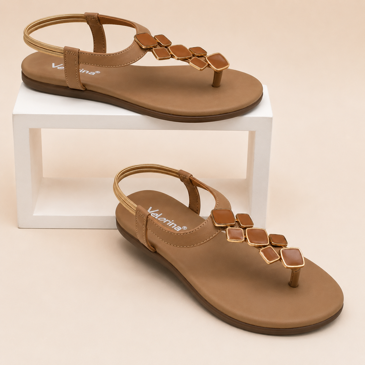Velorina Women’s Stylish Flat Sandals – Elegant Casual & Everyday Wear Footwear