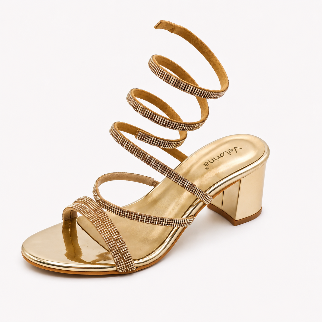 Velorina Women’s Lace-Up Block Heel Sandals – Premium Party Wear Heels