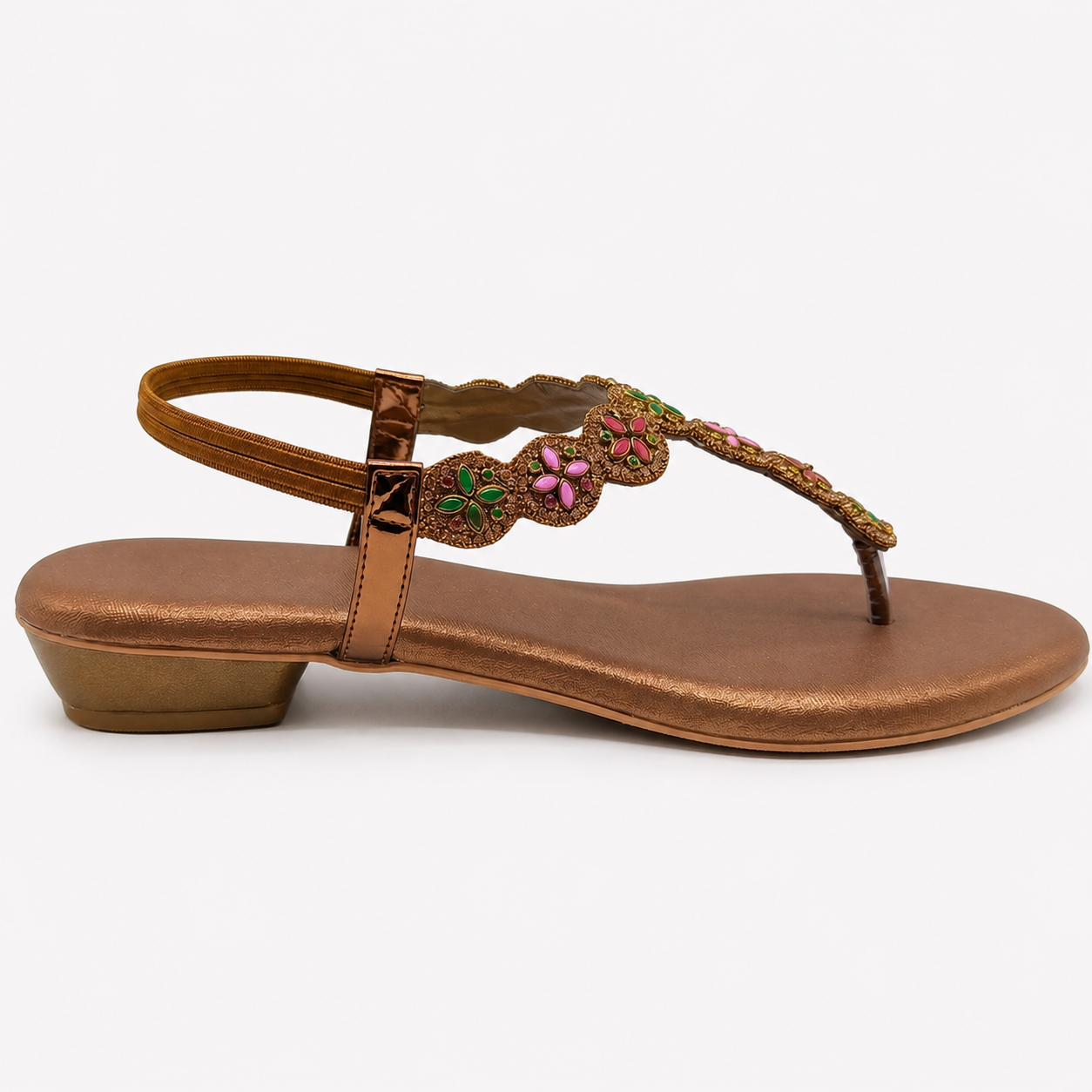 Velorina Women’s Embellished Toe Ring Flats – Elegant Casual Sandals