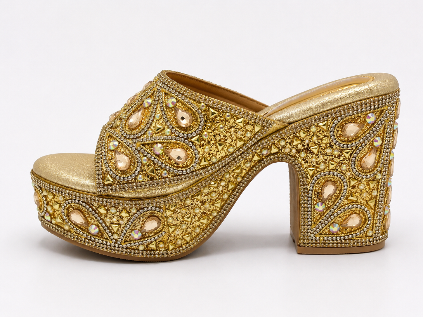 Velorina Women’s Embellished Platform Heels – Premium Party Wear Sandals
